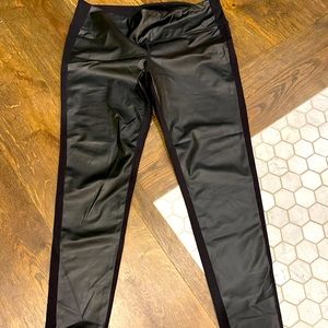 Athleta faux leather front and knit back. Size XL